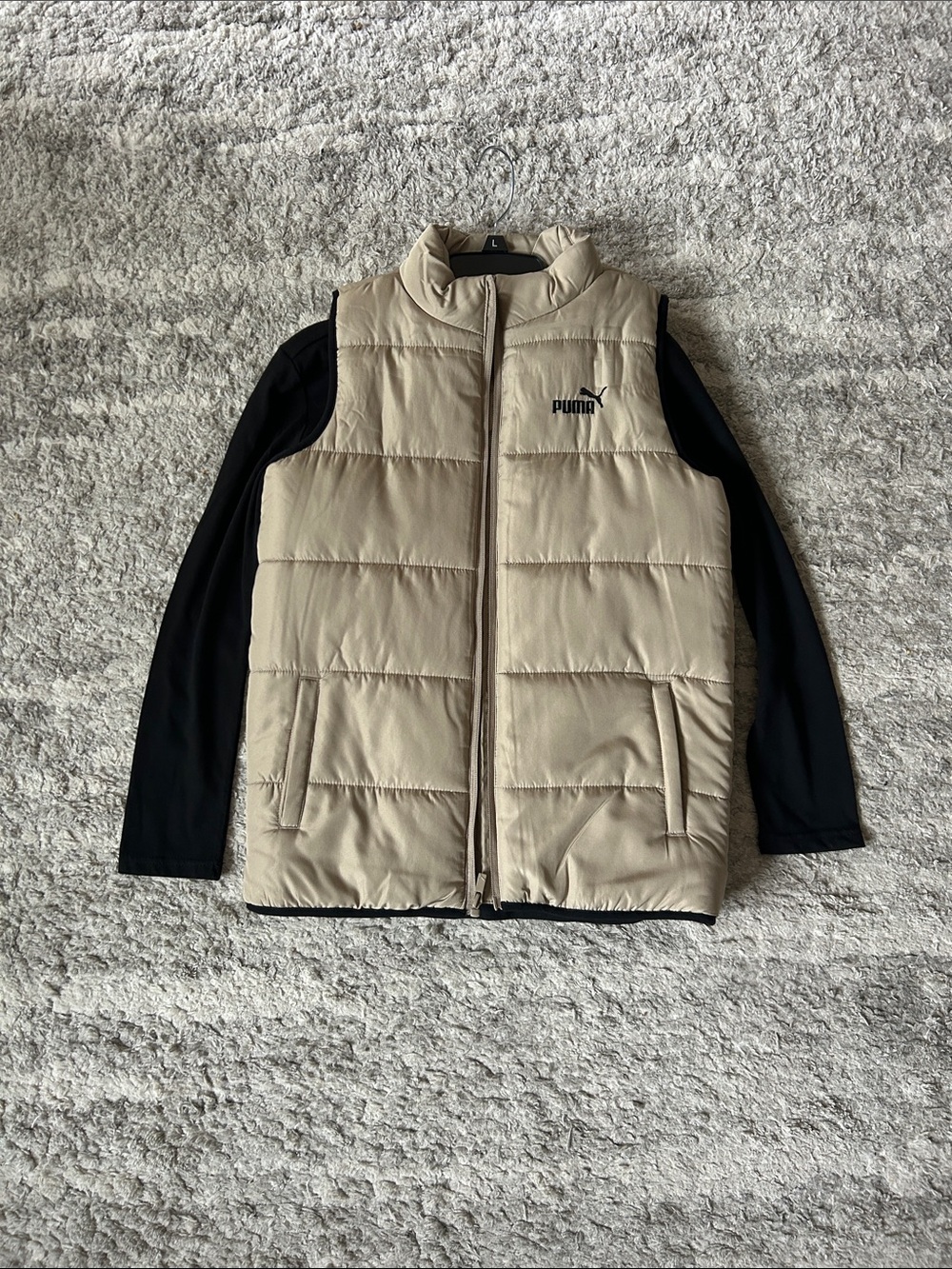 Puma Quilted Puffer Vest + Shirt YL